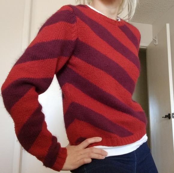 Banana Republic Sweater S Red Purple Wool - Picture 3 of 8